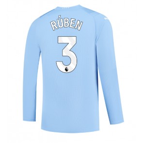 Manchester City Ruben Dias #3 Replika Hjemmebanetrøje 2023-24 Langærmet